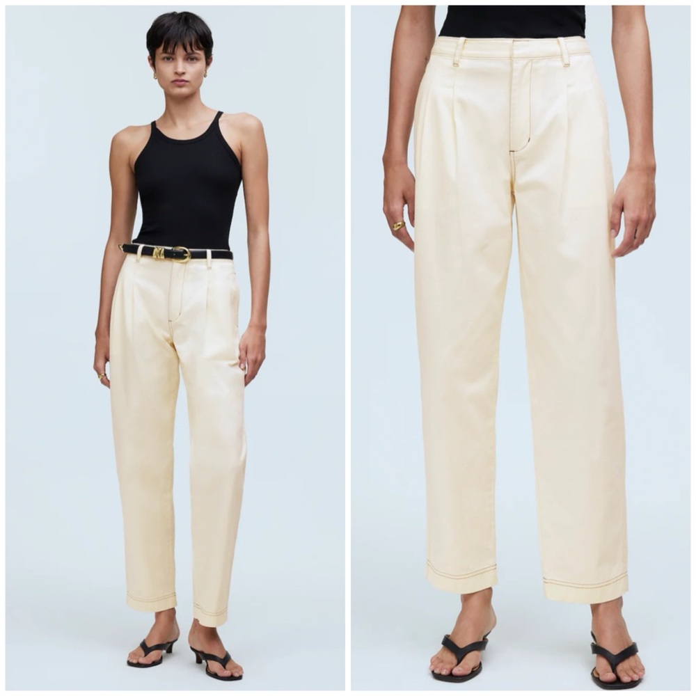 Madewell Pleated Straight Pants